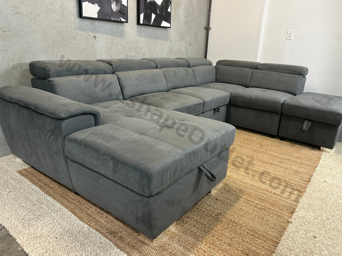 ✅NEW✅ 7 -seat U -shape Couch with pull out
