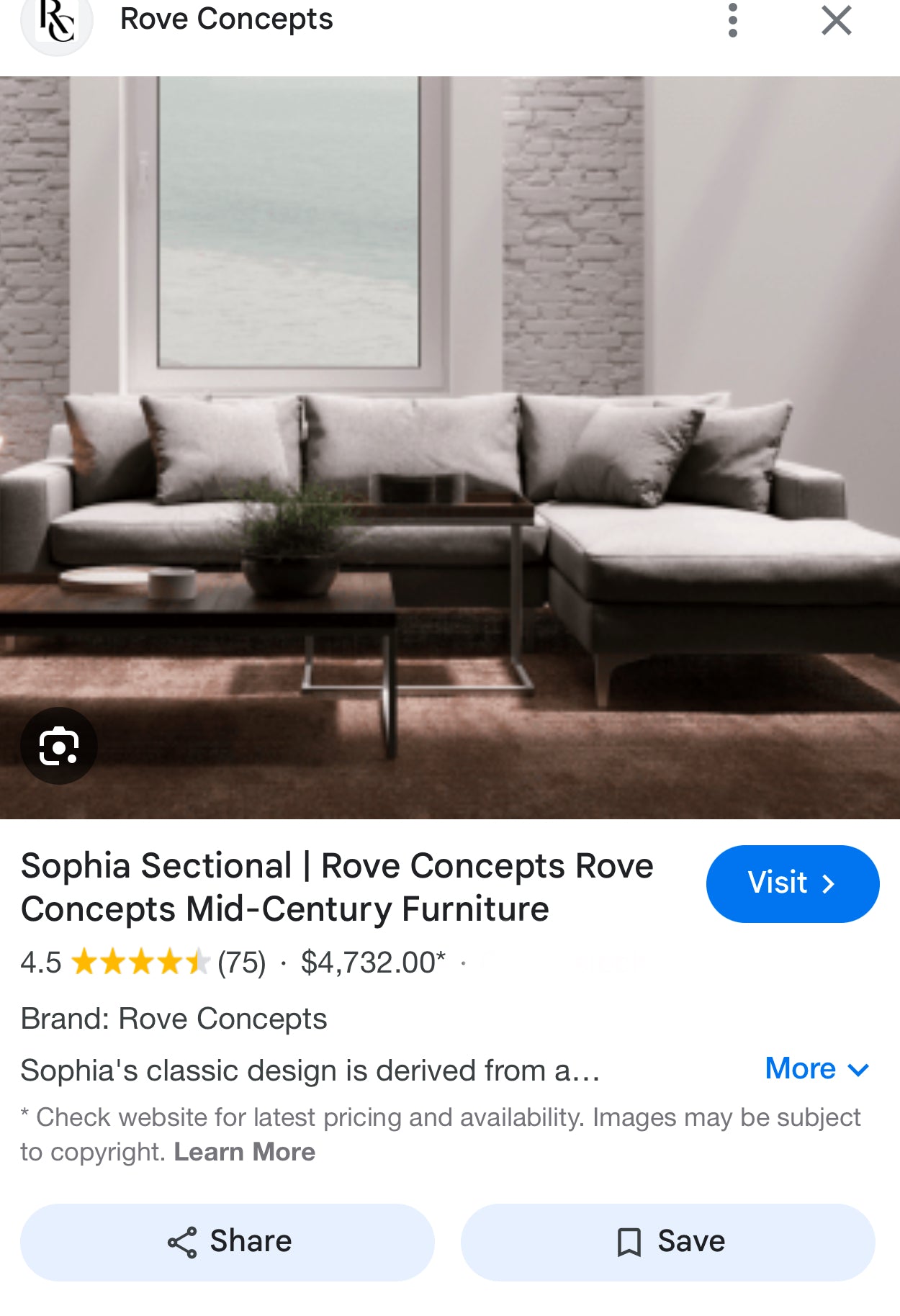 Rove Concepts Sophia sectional