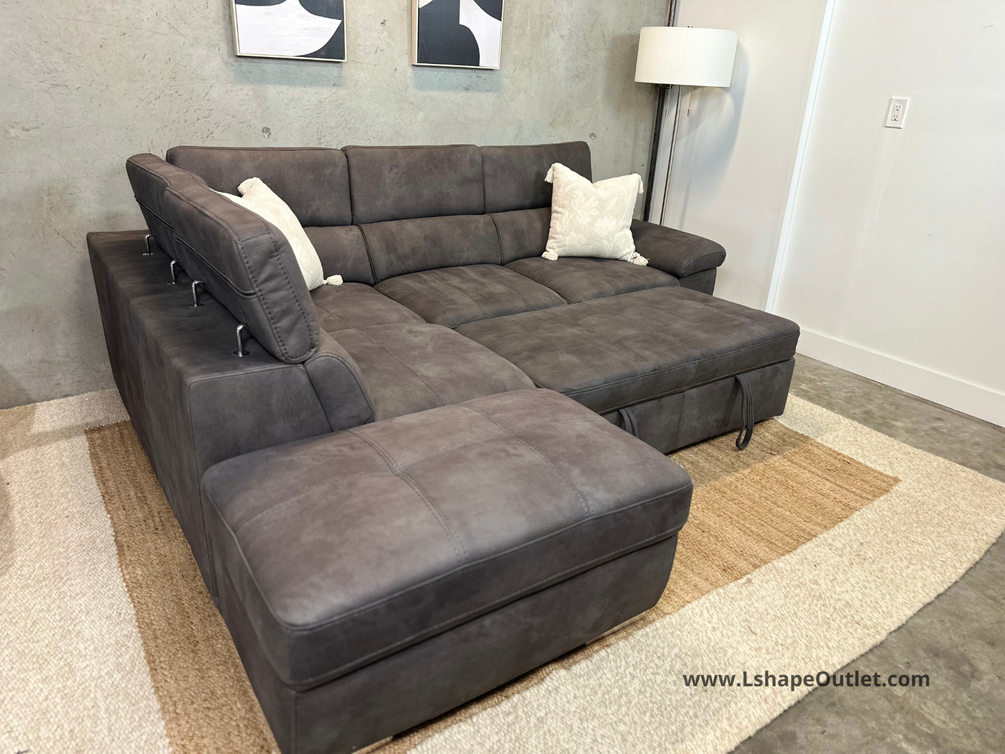 Faux Suede Sofa Bed