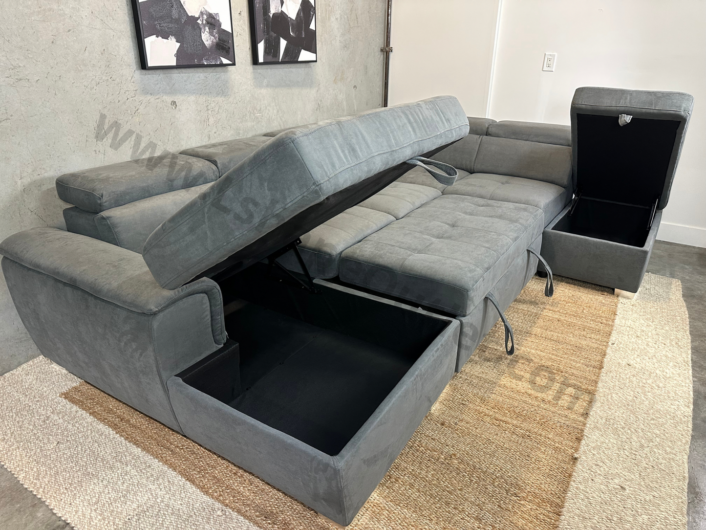 ✅NEW✅ 7 -seat U -shape Couch with pull out