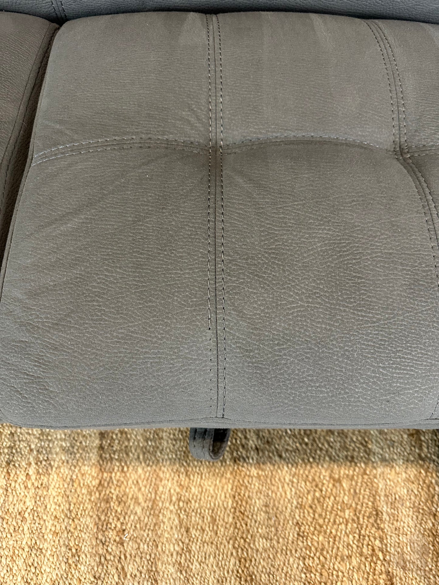 Grey Sofabed couch with adjustable headrests