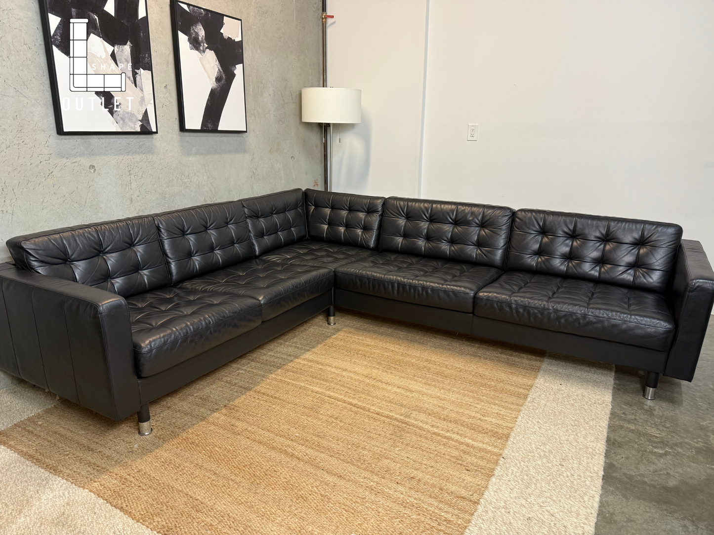 Ikea morabo leather sectional