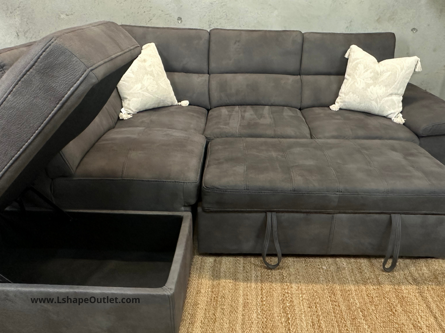 Faux Suede Sofa Bed