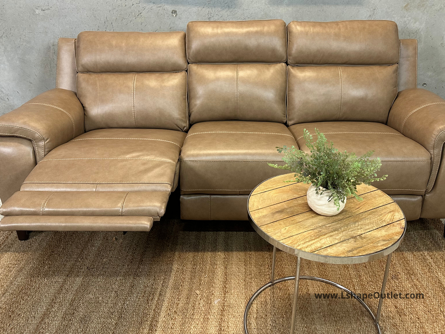 Brand New leather Power recliner sofa -Camel