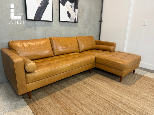 Leather Carmel sectional