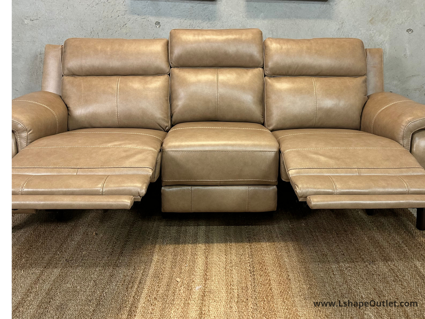 Brand New leather Power recliner sofa -Camel