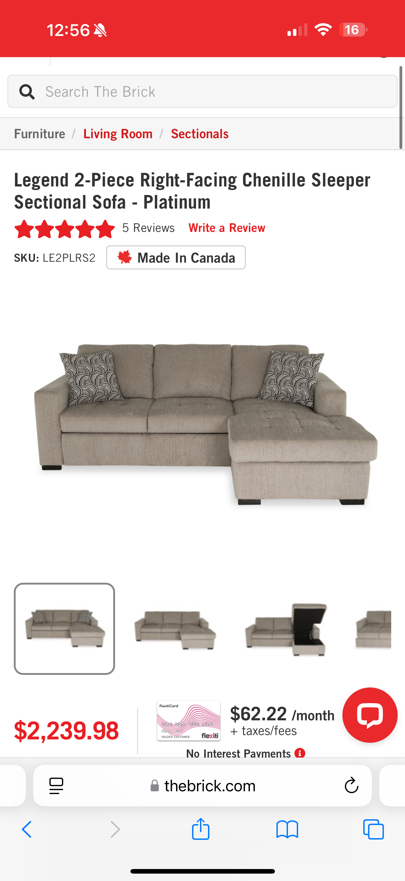 The Brick Legend sofa bed