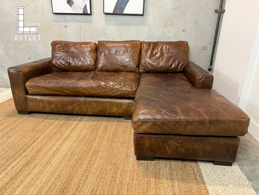 Restoration Hardware Maxwell leather sectional