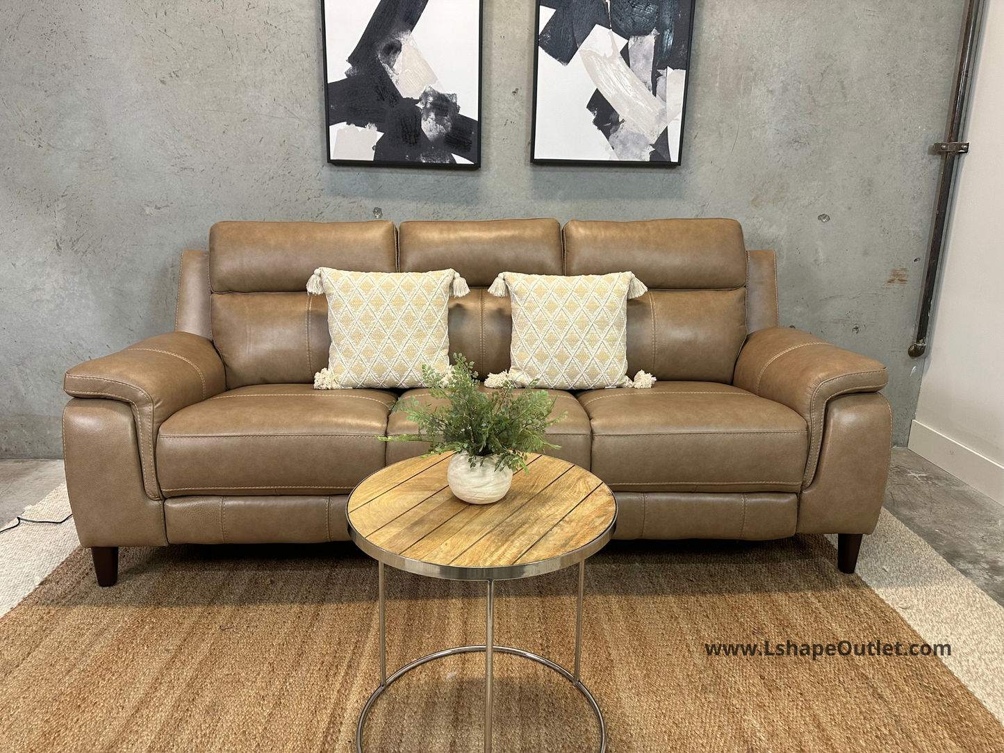 Brand New leather Power recliner sofa -Camel